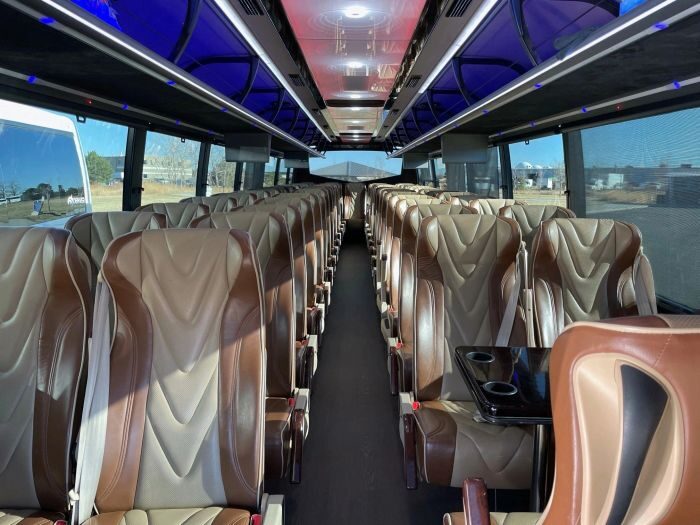 Charter coach interior – Loveland limo service